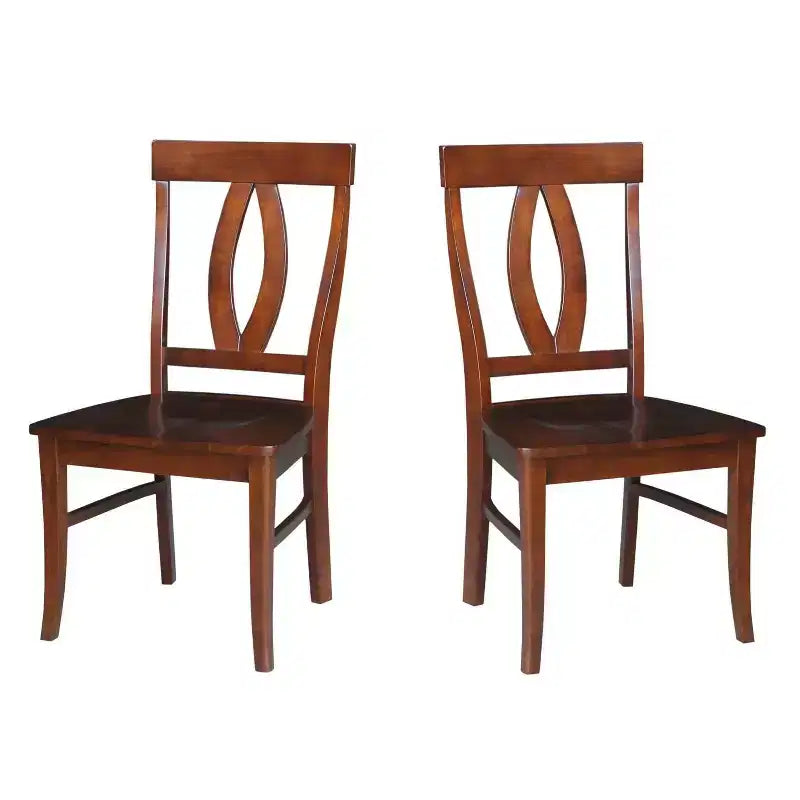 Lot de 2 chaises Cosmo Verona Splat Back Espresso - International Concepts
