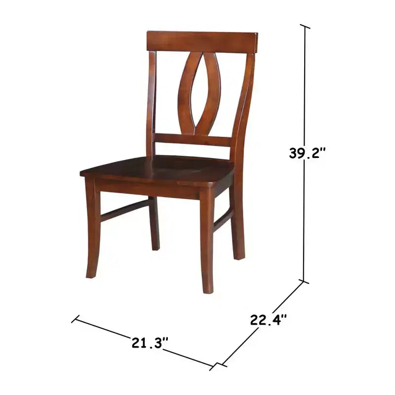Lot de 2 chaises Cosmo Verona Splat Back Espresso - International Concepts