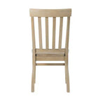 Lot de 2 chaises Liam à dossier à lattes couleur naturelle - Picket House Furnishings : Structure en bois d'hévéa, non-rembourrée, capacité de 136 kg
