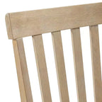 Lot de 2 chaises Liam à dossier à lattes couleur naturelle - Picket House Furnishings : Structure en bois d'hévéa, non-rembourrée, capacité de 136 kg