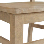 Lot de 2 chaises Liam à dossier à lattes couleur naturelle - Picket House Furnishings : Structure en bois d'hévéa, non-rembourrée, capacité de 136 kg