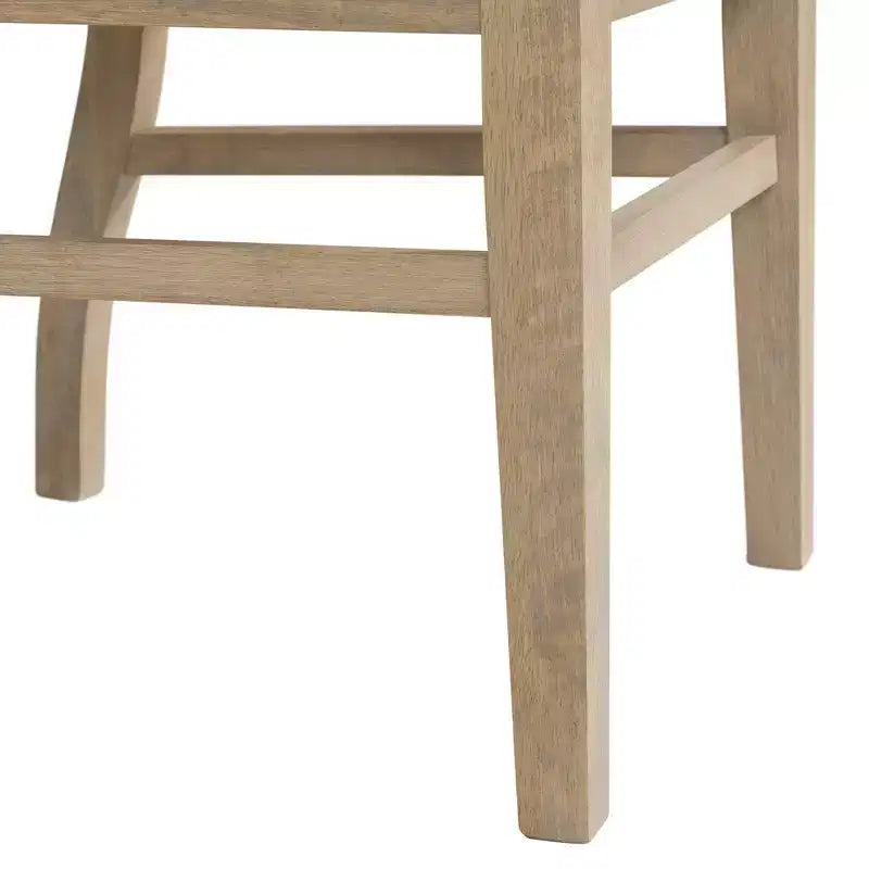 Lot de 2 chaises Liam à dossier à lattes couleur naturelle - Picket House Furnishings : Structure en bois d'hévéa, non-rembourrée, capacité de 136 kg