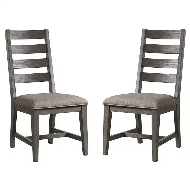 Set of 2 Foundry Ladderback Side Chair Brushed Pewter - Intercon