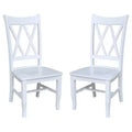 Set of 2 Jeremy Double Dining Chairs White - International Concepts