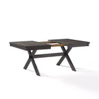 Ensemble de salle à manger extensible 6 pièces Hayden avec banc et 4 chaises à dossier ajouré Ardoise - Crosley