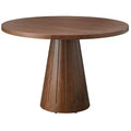 Lifestorey Castilia Modern 45" Round Pedestal Dining Table Walnut
