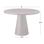 Table de salle à manger ronde à pied central Lifestorey Castilia Modern 45" Noyer