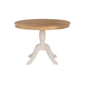 Tobin Traditional Pedestal Dining Table White/Natural - Linon