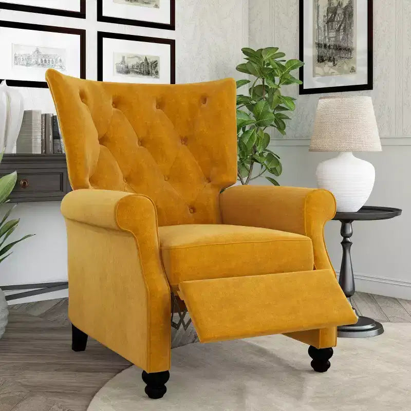 Fauteuil inclinable Pia Press-Back, doré moutarde - ProLounger
