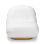 Fauteuil d'appoint rembourré bouclé Paiva : Bas et large, aucun assemblage requis - Baxton Studio