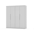 Set of 2 Mulberry 2.0 Wardrobe Closet White - Manhattan Comfort: Bedroom Storage, Hanging Rods, Modern Design