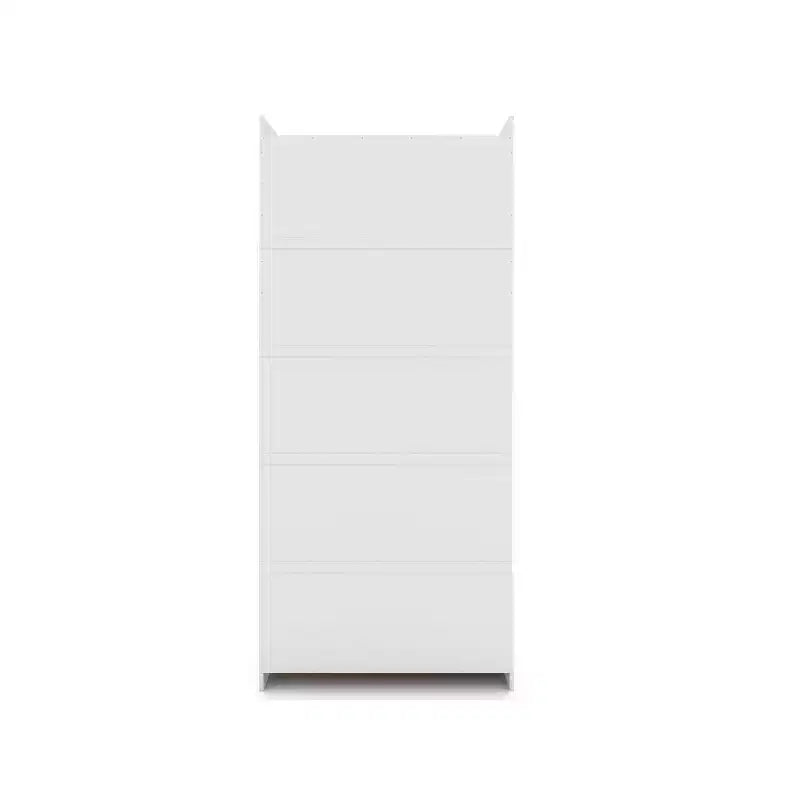 Lot de 2 armoires de penderie Mulberry 2.0 Blanches - Manhattan Comfort : Rangement de chambre, tringles, design moderne