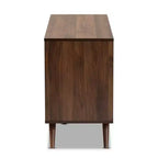 Commode à 6 tiroirs Naoki en bois gris/noyer - Baxton Studio