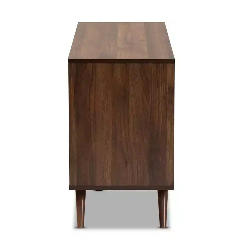 Commode à 6 tiroirs Naoki en bois gris/noyer - Baxton Studio