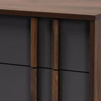 Commode à 6 tiroirs Naoki en bois gris/noyer - Baxton Studio