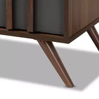 Commode à 6 tiroirs Naoki en bois gris/noyer - Baxton Studio