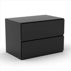 Ensemble de chambre Epik 3 mc avec panneaux d'extension de tête de lit noirs – Nexera : Style moderne et contemporain, inclut une table de chevet