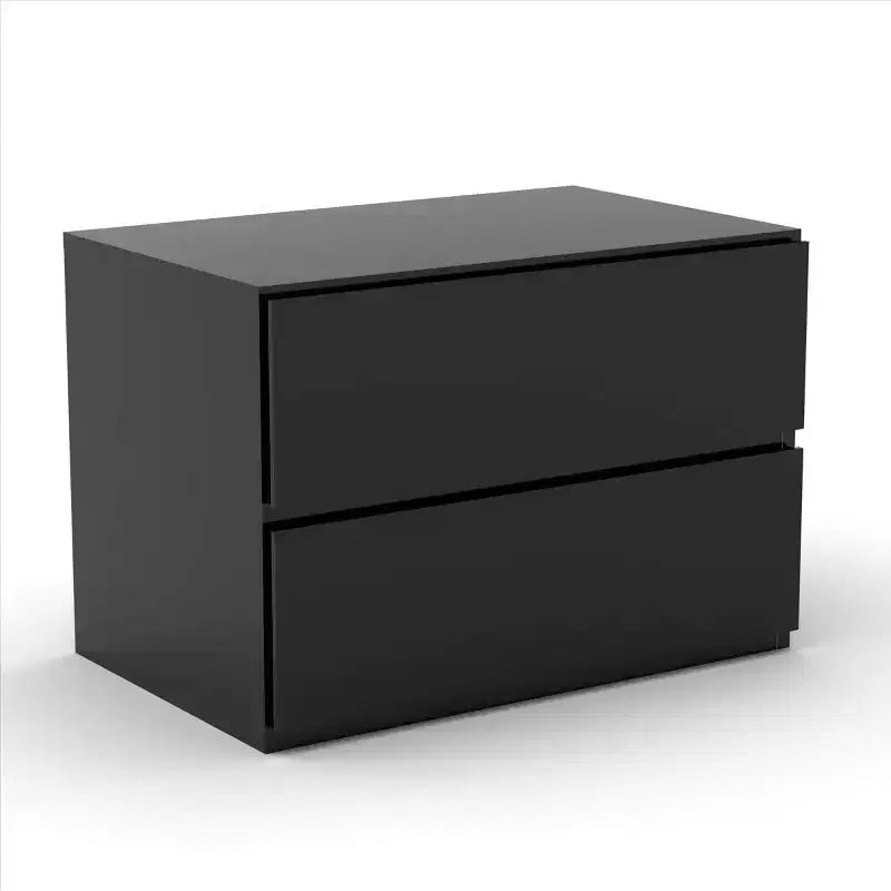 Ensemble de chambre Epik 3 mc avec panneaux d'extension de tête de lit noirs – Nexera : Style moderne et contemporain, inclut une table de chevet