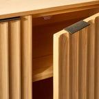 Meuble TV festonné en bois Thousand Oak pour téléviseurs jusqu'à 70 po, brun - Threshold™ conçu avec Studio McGee