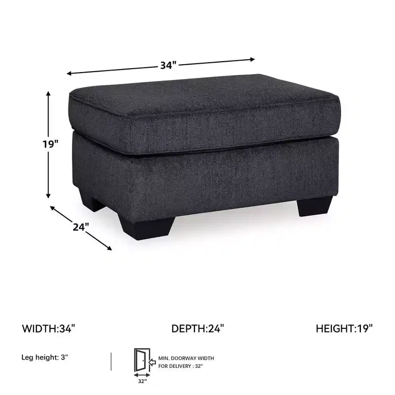 Pouf Altari Ardoise - Signature Design by Ashley