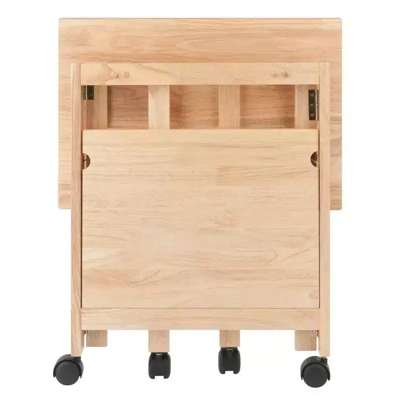 Support pliable pour imprimante, naturel - Winsome : Meuble de bureau avec étagères et roulettes
