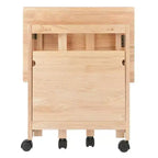 Support pliable pour imprimante, naturel - Winsome : Meuble de bureau avec étagères et roulettes