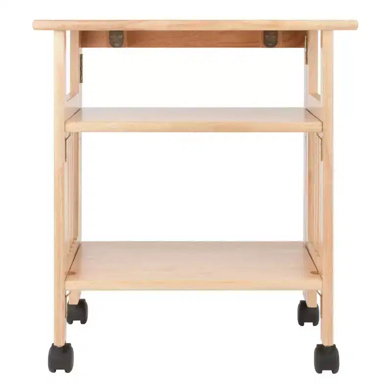 Support pliable pour imprimante, naturel - Winsome : Meuble de bureau avec étagères et roulettes