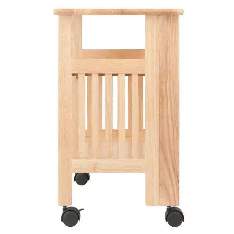 Support pliable pour imprimante, naturel - Winsome : Meuble de bureau avec étagères et roulettes