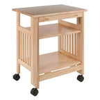 Support pliable pour imprimante, naturel - Winsome : Meuble de bureau avec étagères et roulettes