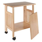 Support pliable pour imprimante, naturel - Winsome : Meuble de bureau avec étagères et roulettes