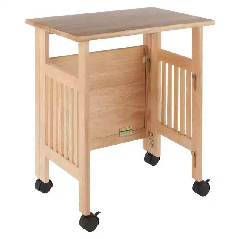 Support pliable pour imprimante, naturel - Winsome : Meuble de bureau avec étagères et roulettes