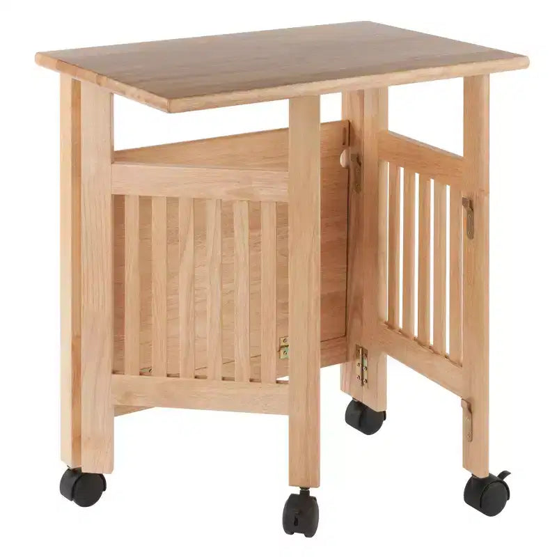 Support pliable pour imprimante, naturel - Winsome : Meuble de bureau avec étagères et roulettes