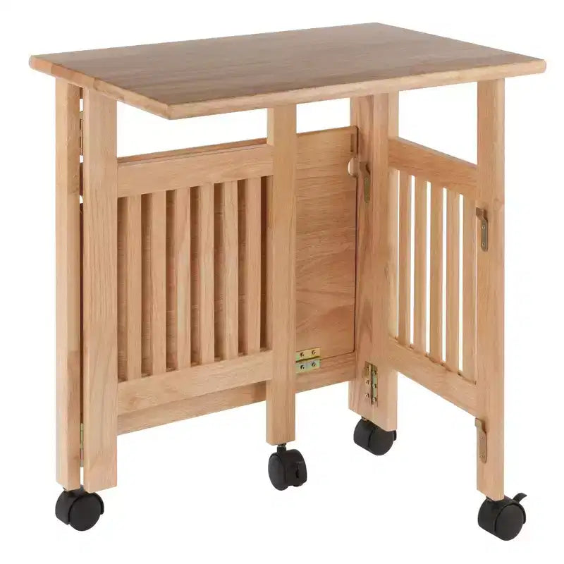 Support pliable pour imprimante, naturel - Winsome : Meuble de bureau avec étagères et roulettes