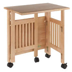 Support pliable pour imprimante, naturel - Winsome : Meuble de bureau avec étagères et roulettes
