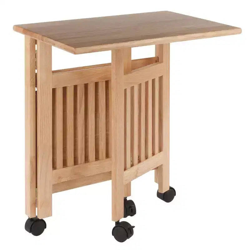 Support pliable pour imprimante, naturel - Winsome : Meuble de bureau avec étagères et roulettes