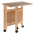 Support pliable pour imprimante, naturel - Winsome : Meuble de bureau avec étagères et roulettes