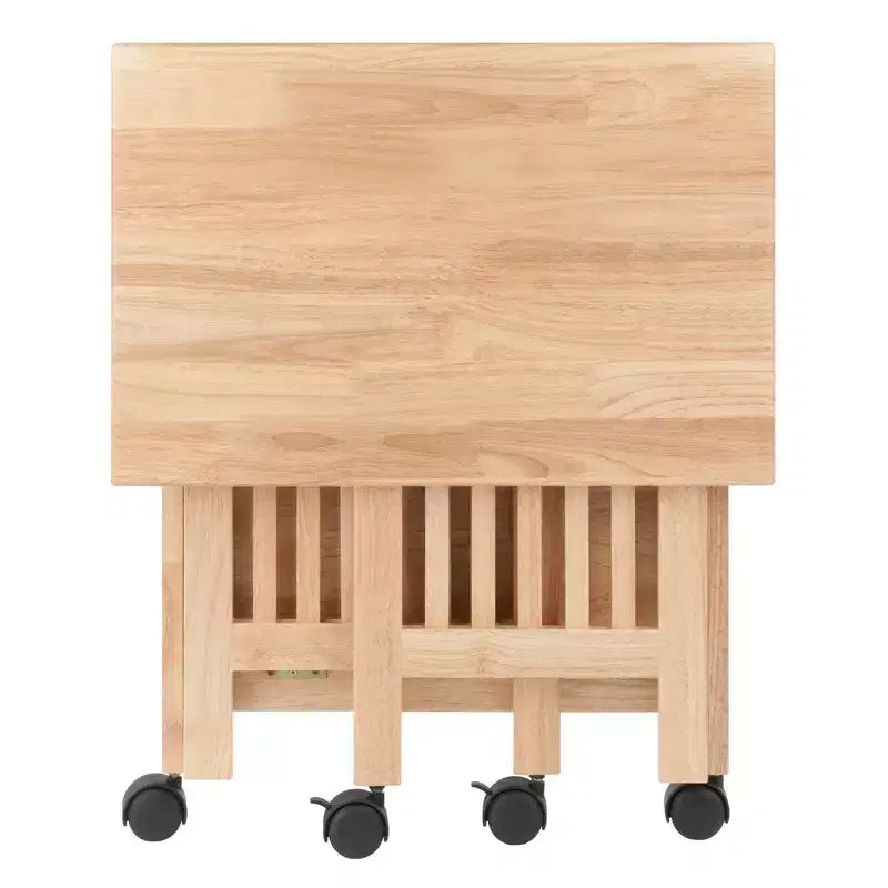 Support pliable pour imprimante, naturel - Winsome : Meuble de bureau avec étagères et roulettes