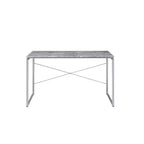 Bureau Jurgen Faux Béton - Acme Furniture : 119 cm de large, piétement en métal, surface en placage, pas de rangement, mobilier de bureau