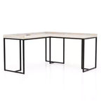 HOMES: Inside + Out Bureau d'ordinateur d'angle en L Branar avec port USB Blanc