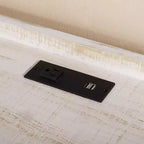 HOMES: Inside + Out Bureau d'ordinateur d'angle en L Branar avec port USB Blanc