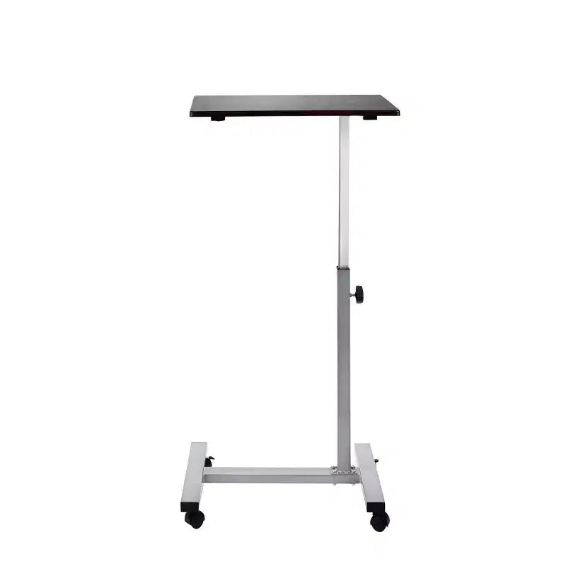 Table d'appoint mobile de 60 cm réglable en hauteur, avec plateau relevable, coloris noyer - Seville Classics : Support d'ordinateur portable pour lit d'hôpital