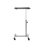 Table d'appoint mobile de 60 cm réglable en hauteur, avec plateau relevable, coloris noyer - Seville Classics : Support d'ordinateur portable pour lit d'hôpital