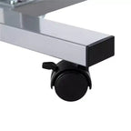 Table d'appoint mobile de 60 cm réglable en hauteur, avec plateau relevable, coloris noyer - Seville Classics : Support d'ordinateur portable pour lit d'hôpital
