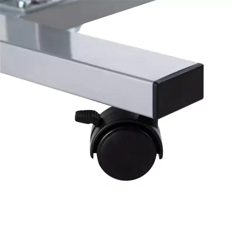 Table d'appoint mobile de 60 cm réglable en hauteur, avec plateau relevable, coloris noyer - Seville Classics : Support d'ordinateur portable pour lit d'hôpital