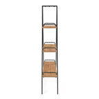 Étagère industrielle Morris à cadre en A 67" Naturel/Noir - Finch : Cadre en métal, 3 tablettes
