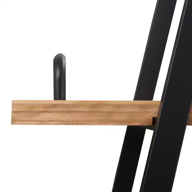 Étagère industrielle Morris à cadre en A 67" Naturel/Noir - Finch : Cadre en métal, 3 tablettes