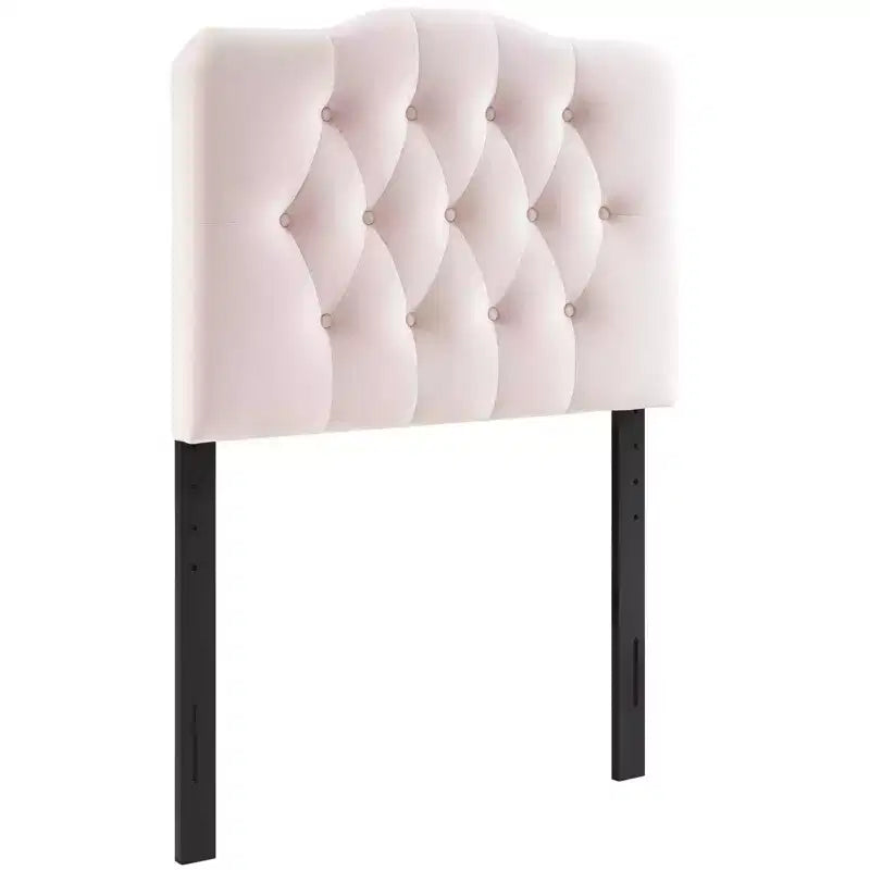 Twin Annabel Diamond Tufted Performance Velvet Headboard Pink - Modway