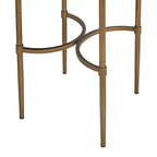 Table d'appoint ovale Lia en bronze antique - Martha Stewart : Petite table de boisson miroir, style campagnard rustique