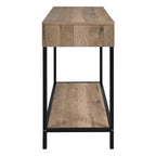 Table de Foyer Quinton 30 po Chêne de Récupération - OSP Home Furnishings : Cadre en acier, Tiroir, Étagère inférieure