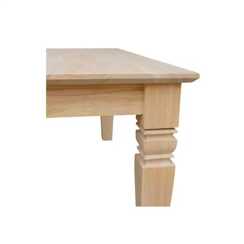 Table basse carrée Java Bois/Tannin - International Concepts : Bois dur non fini, style ferme, 45,7 cm de haut